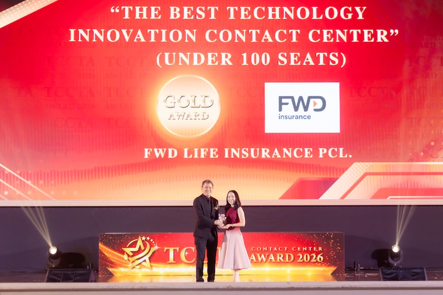 FWD ประกันชีวิต รับรางวัลเหรียญทอง ‘The Best Technology Innovation Contact Center’